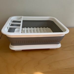 Madesmart EMW6337273, Collapsible Dish Rack, Grey/White